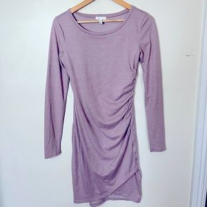 Leith | lavender long sleeve cinched waist bodycon dress SMALL